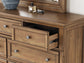 Vandenmore King Panel Bed with Mirrored Dresser
