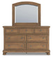 Vandenmore Queen Panel Bed with Mirrored Dresser