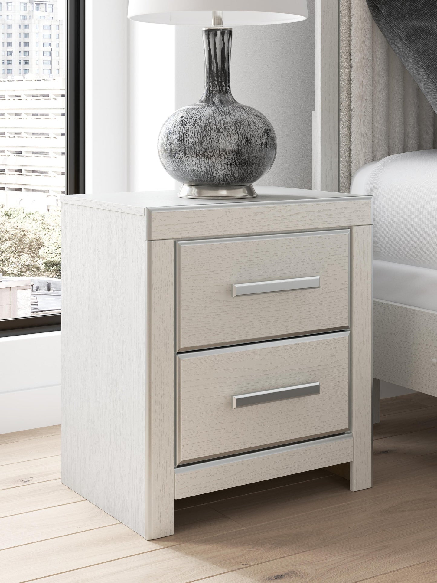 Birmonton Queen Upholstered Panel Bed, Dresser, Mirror and Nightstand