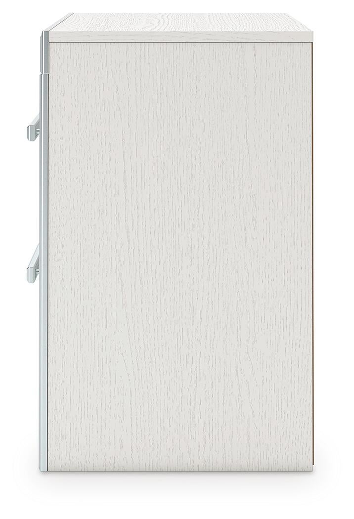 Birmonton Queen Upholstered Panel Platform Bed, Dresser, Mirror and Nightstand