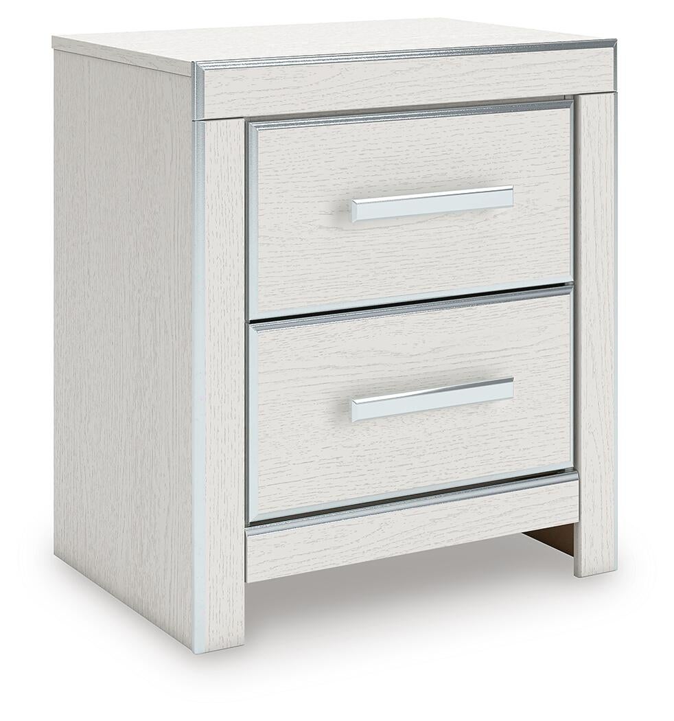 Birmonton California King Upholstered Bed, Dresser, Mirror and Nightstand