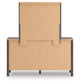 Cadmori Full Upholstered Panel Bed, Dresser and Mirror