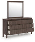 Cadmori King Panel Platform Bed, Dresser and Mirror