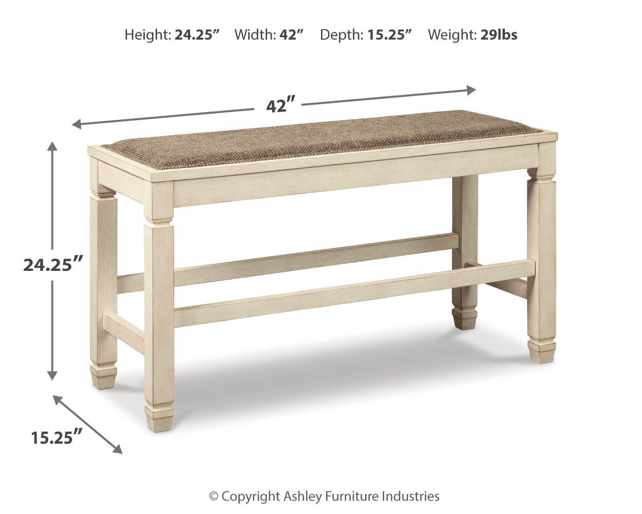 Ashley Express - Bolanburg DBL Counter UPH Bench (1/CN)