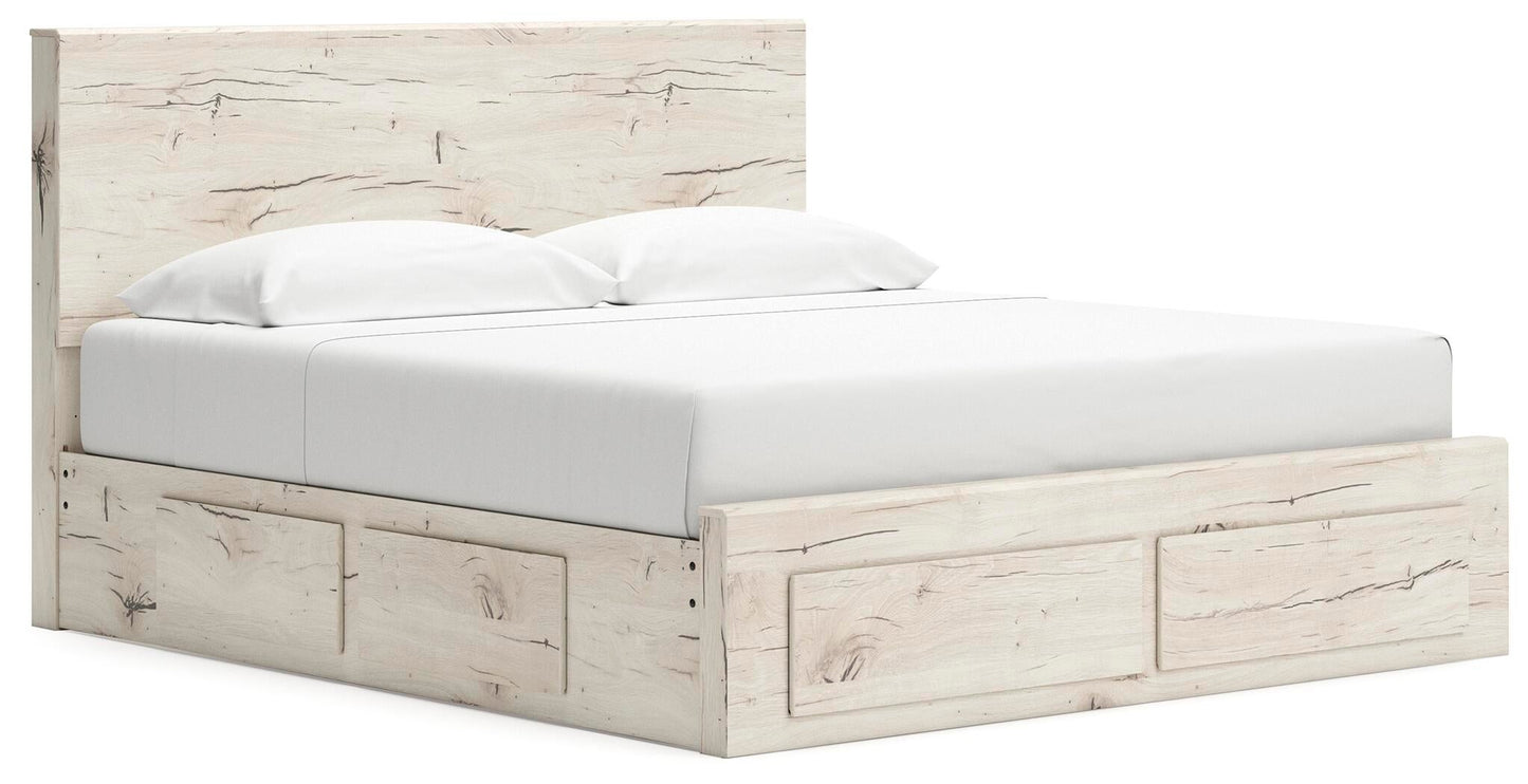 Lawroy King Panel Storage Bed, Dresser and Mirror