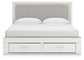 Zuraleus King Upholstered Panel Platform Storage Bed