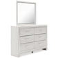 Altyra King Panel Bed with Mirrored Dresser, Chest and Nightstand