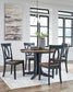 Landocken Dining Table and 4 Chairs